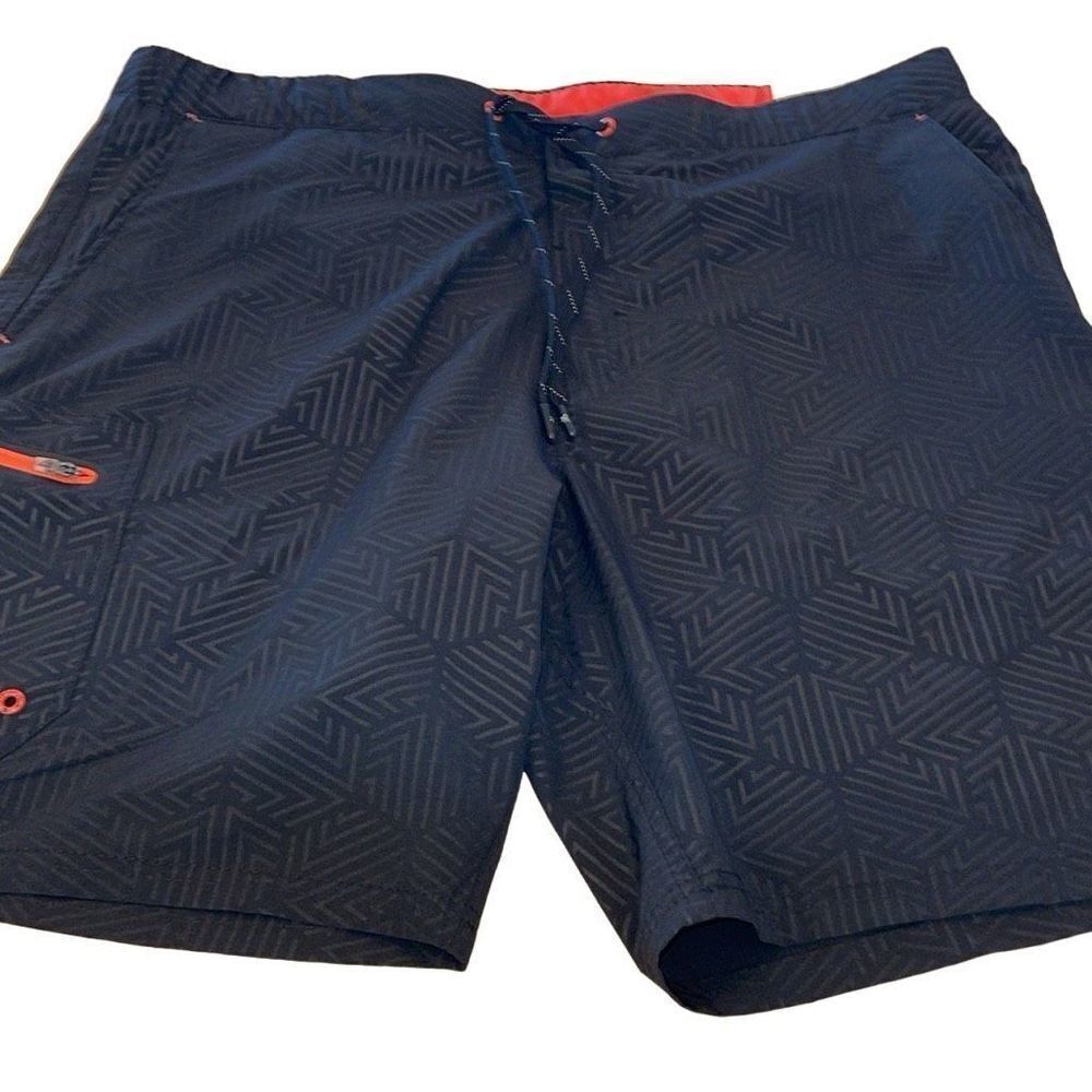 ZeroXposur Mens UPF 50+ Protection Quick Dry Swim Trunks Black Met‎ X-Large NWT